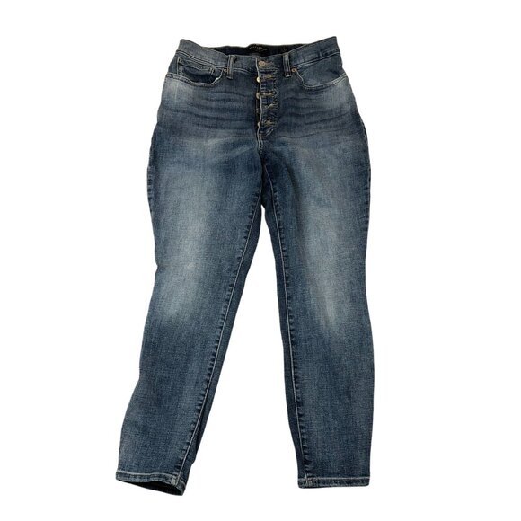 Lucky Brand Womens Jeans Size 10/30 High-Rise Skinny Bridgette Button Fly Blue - Picture 1 of 16